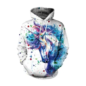 3D Cartoon Print Women Drawstring Hoodie