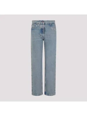 5 Pocket Organic Denim Cotton Straight Jeans Mid Blue