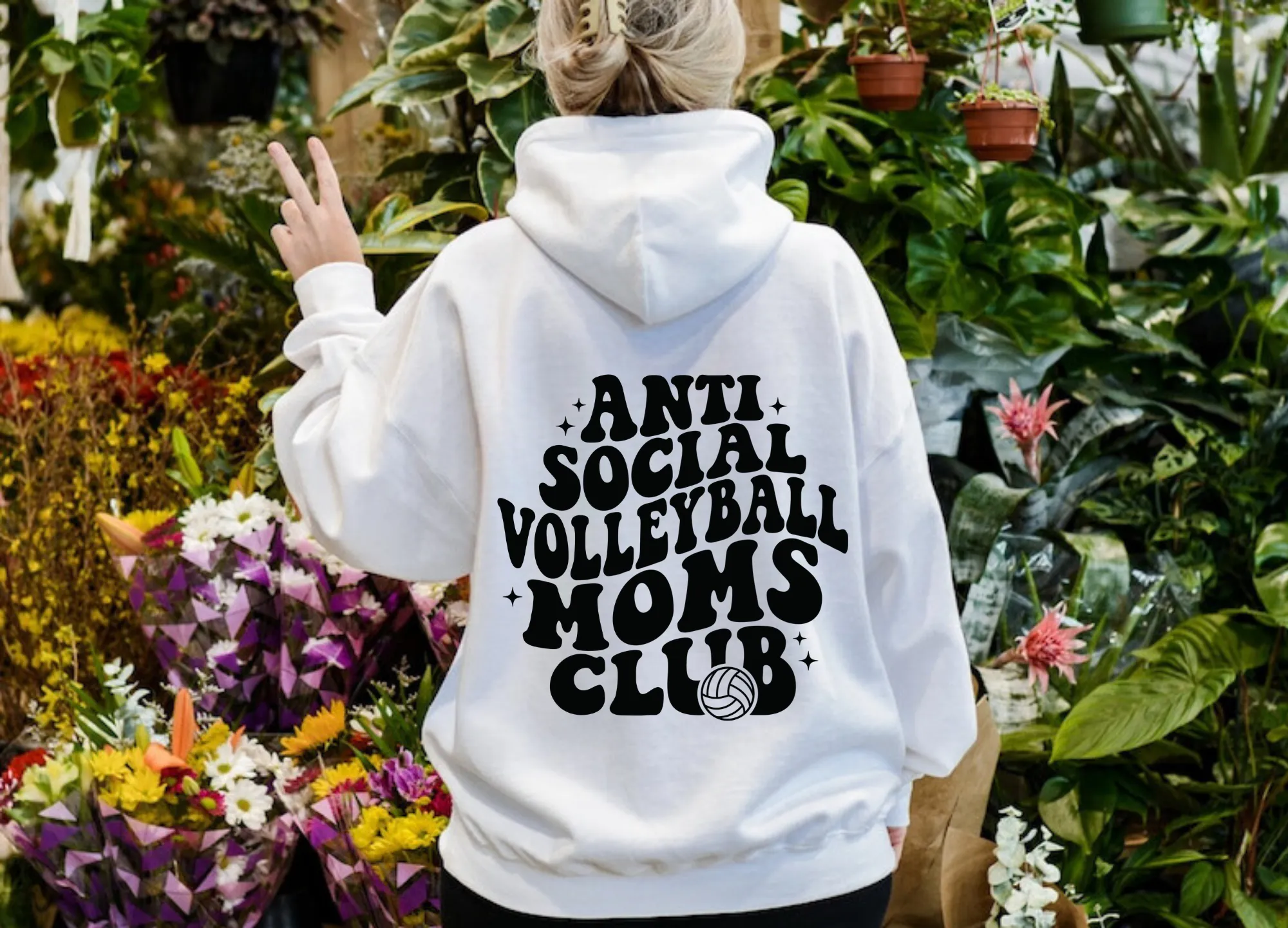 Antisocial Volleyball Moms Club Hoodie