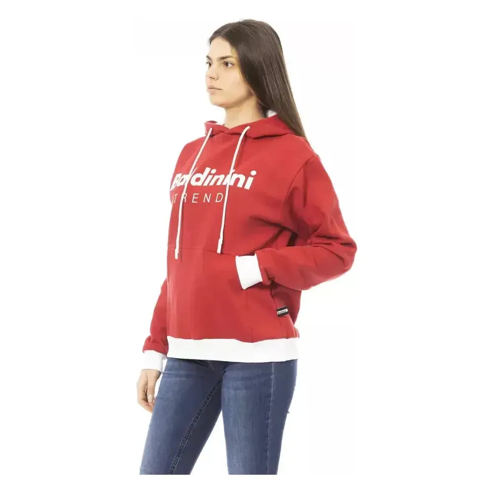 Baldinini Trend Red Cotton Women's Hoodie