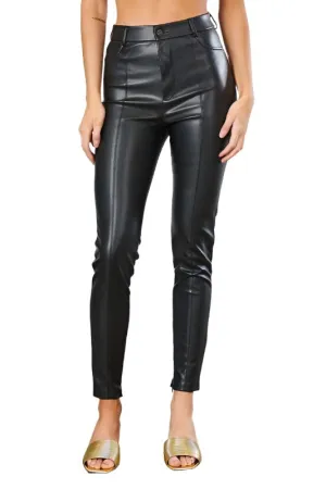 Black Pu Faux Skinny Pants