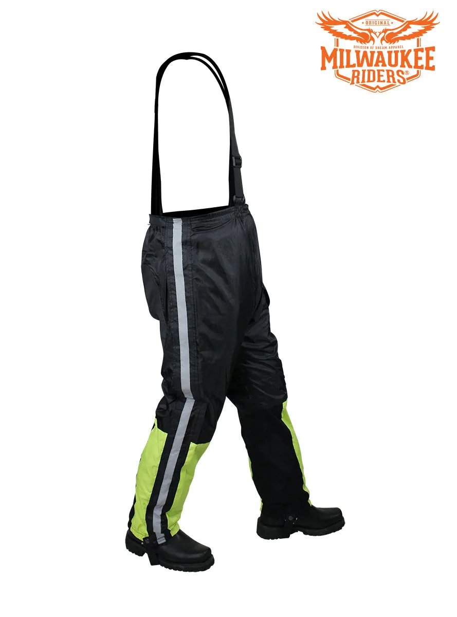 Black/Flourescent Textile Two-Piece Rain Suit By Dream Apparel®