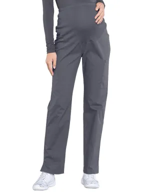 Cherokee Workwear Professionals Maternity Knit Waist Straight Leg Petite Pant