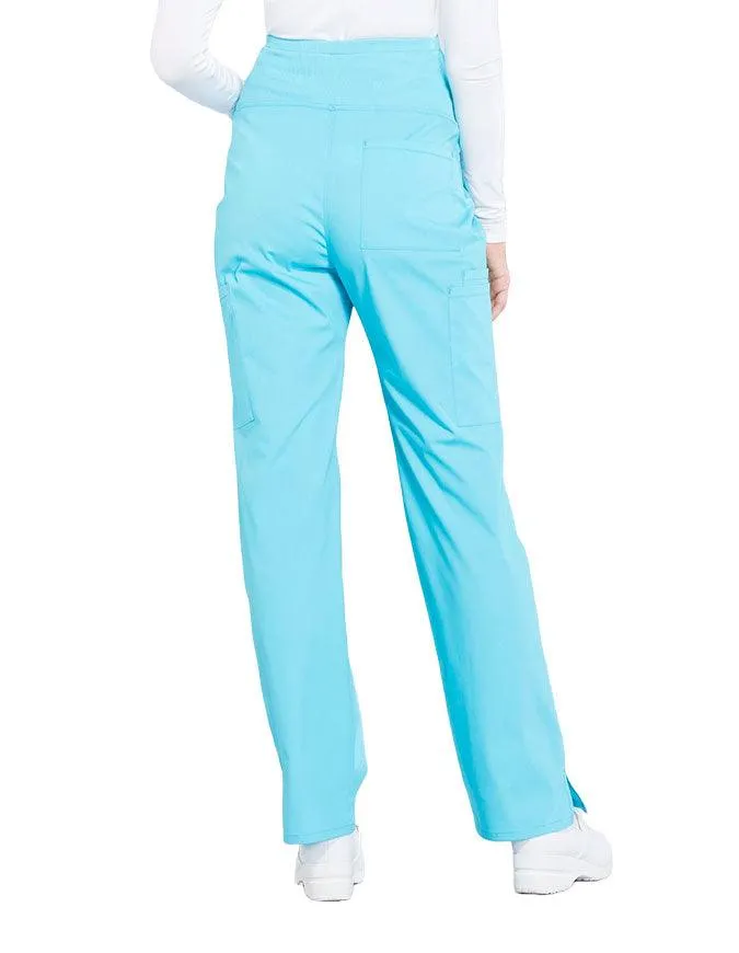 Cherokee Workwear Professionals Maternity Knit Waist Straight Leg Tall Pant