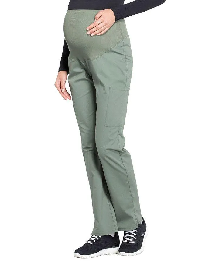 Cherokee Workwear Professionals Maternity Knit Waist Straight Leg Tall Pant