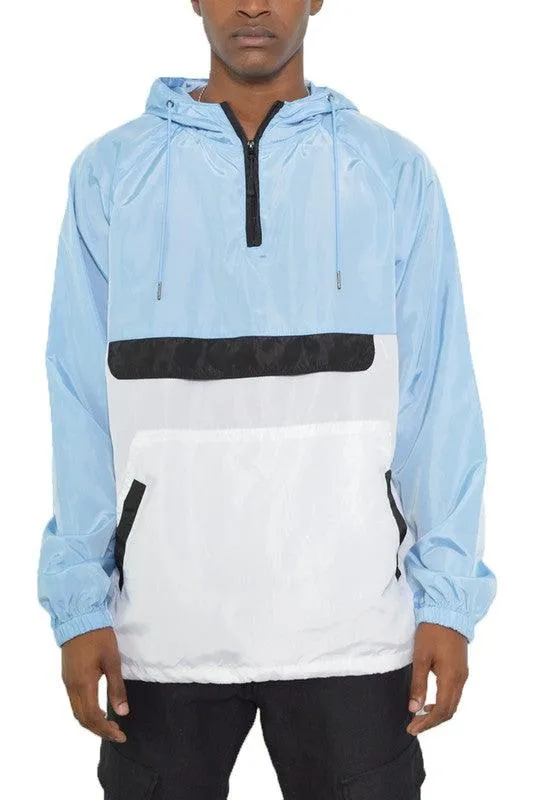 Color Block Jacket Pullover Windbreaker