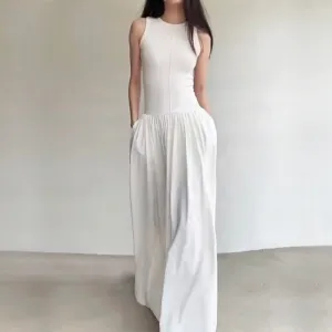 Cora Minimalist Tank and Flare Maxi Dress - 2 Colors