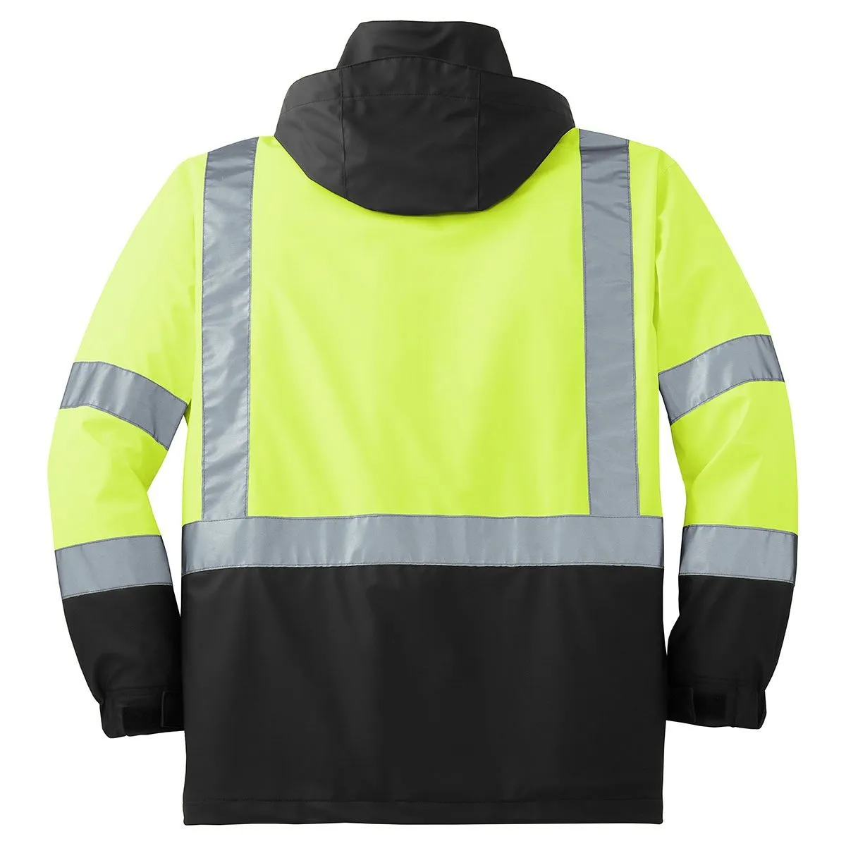 CornerStone Men's Safety Yellow/Black ANSI 107 Class 3 Safety Windbreaker