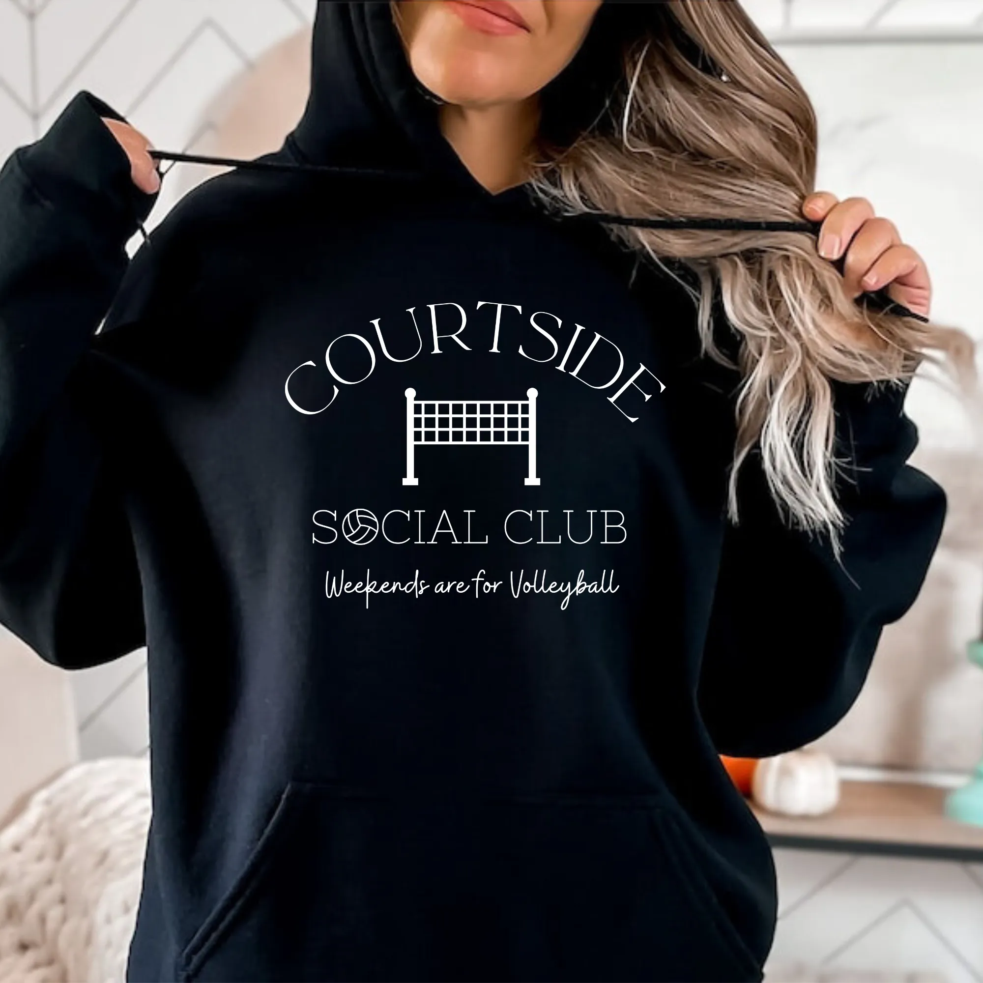 Courtside Social Club | Funny Volleyball Hoodie