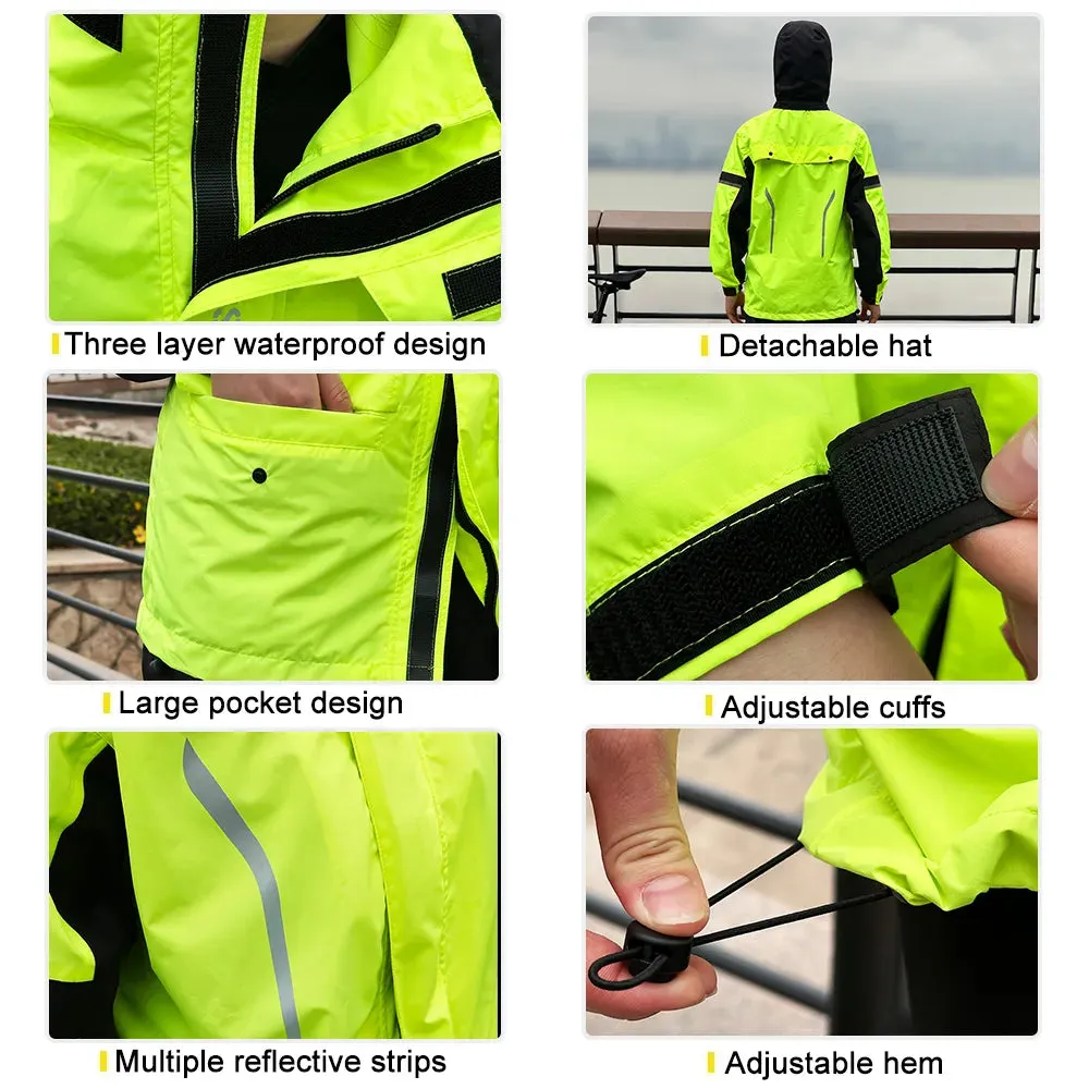 Cycling Raincoat Men Waterproof Windproof Rain Jackets Pants Suit Camping Fishing Clothing MTB Bike Ultralight Rainwear