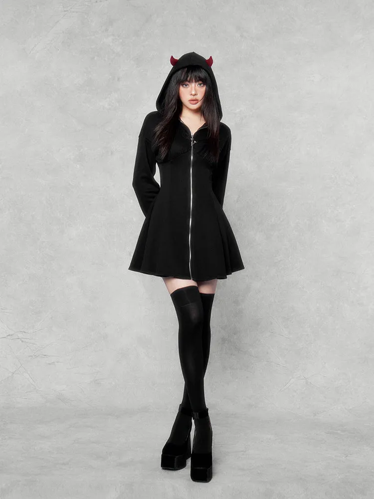 Devil Wing Hoodie Dress