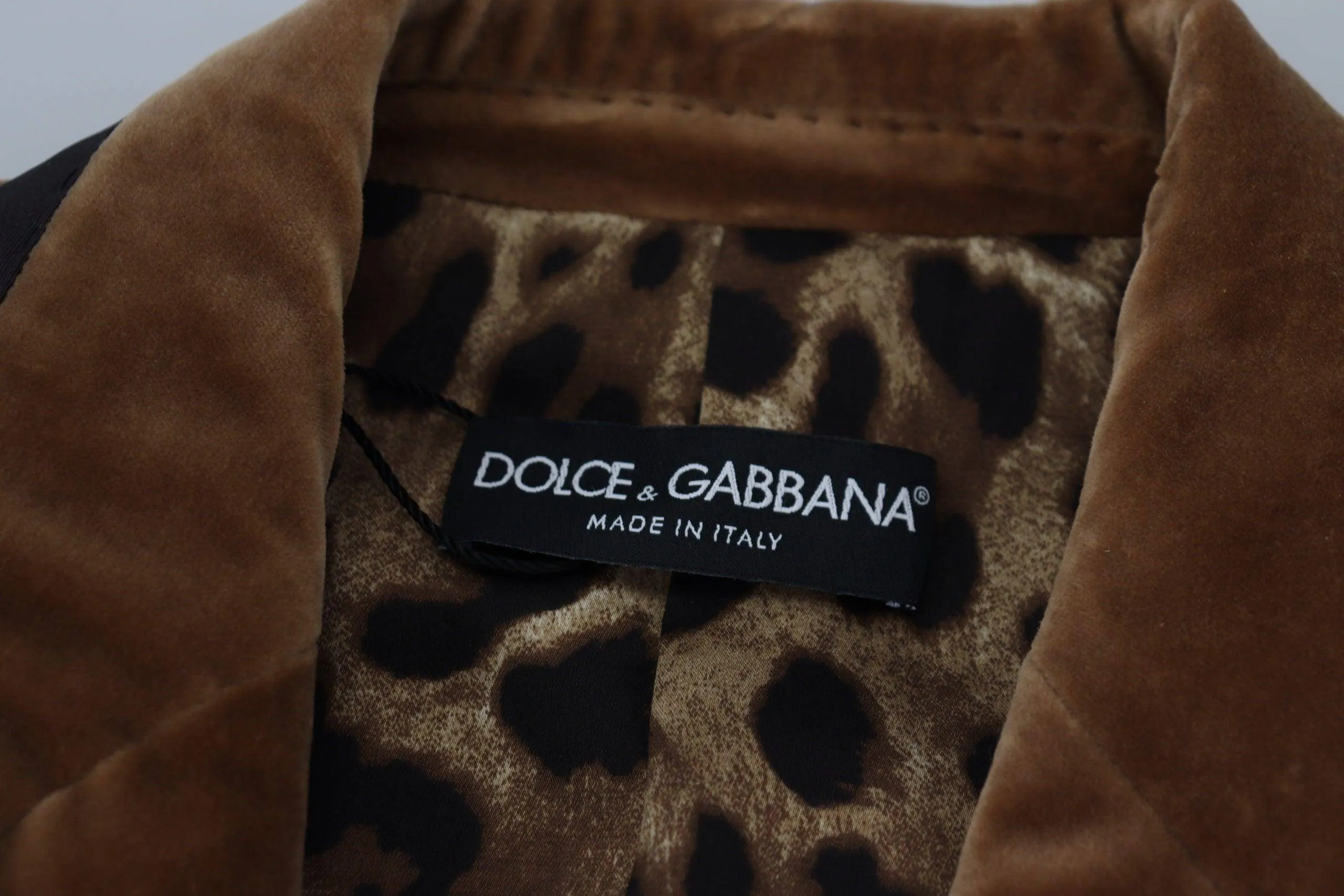 Dolce & Gabbana Brown Double Breasted Blazer Cotton Jacket