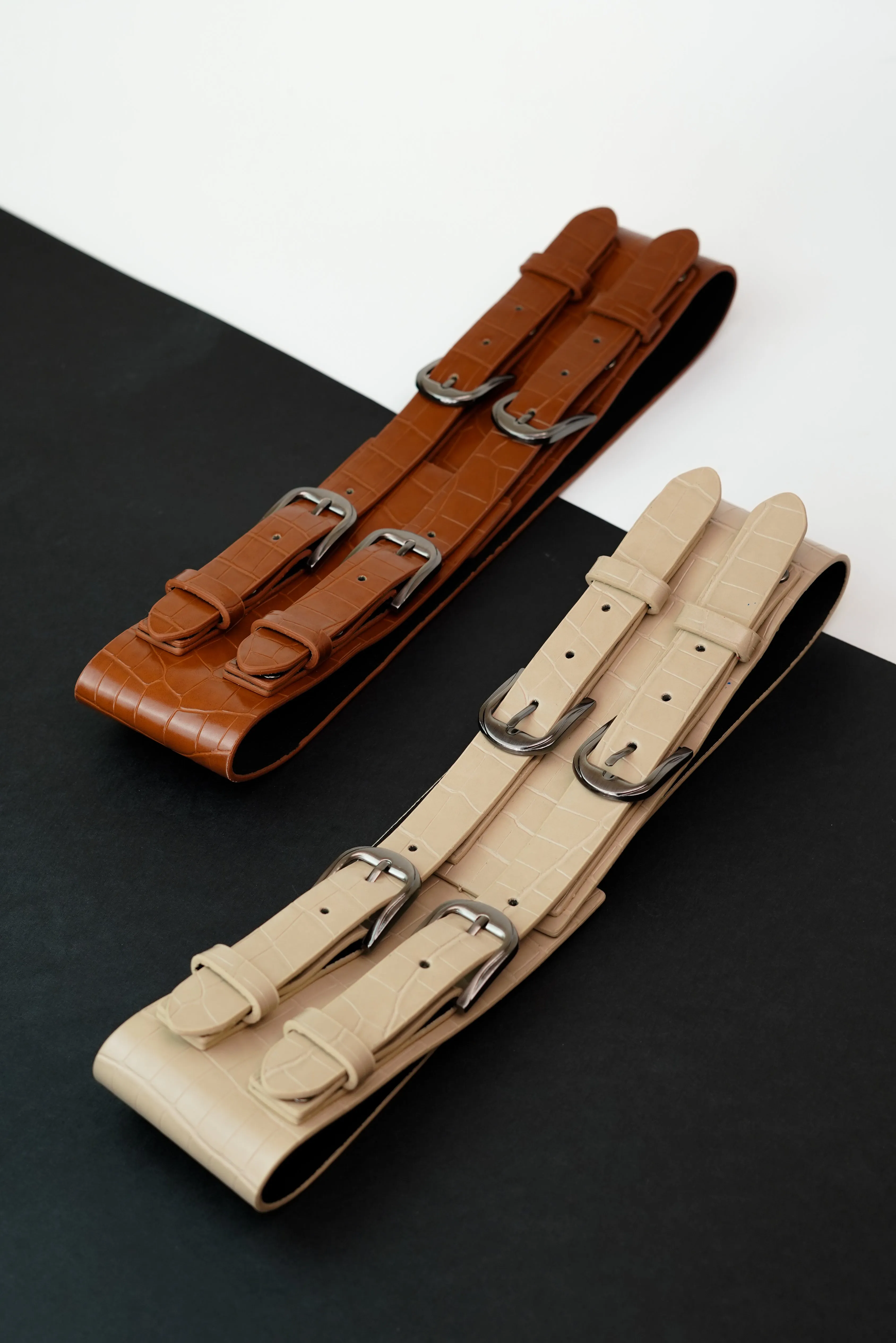 Double Dapper Leather Belt