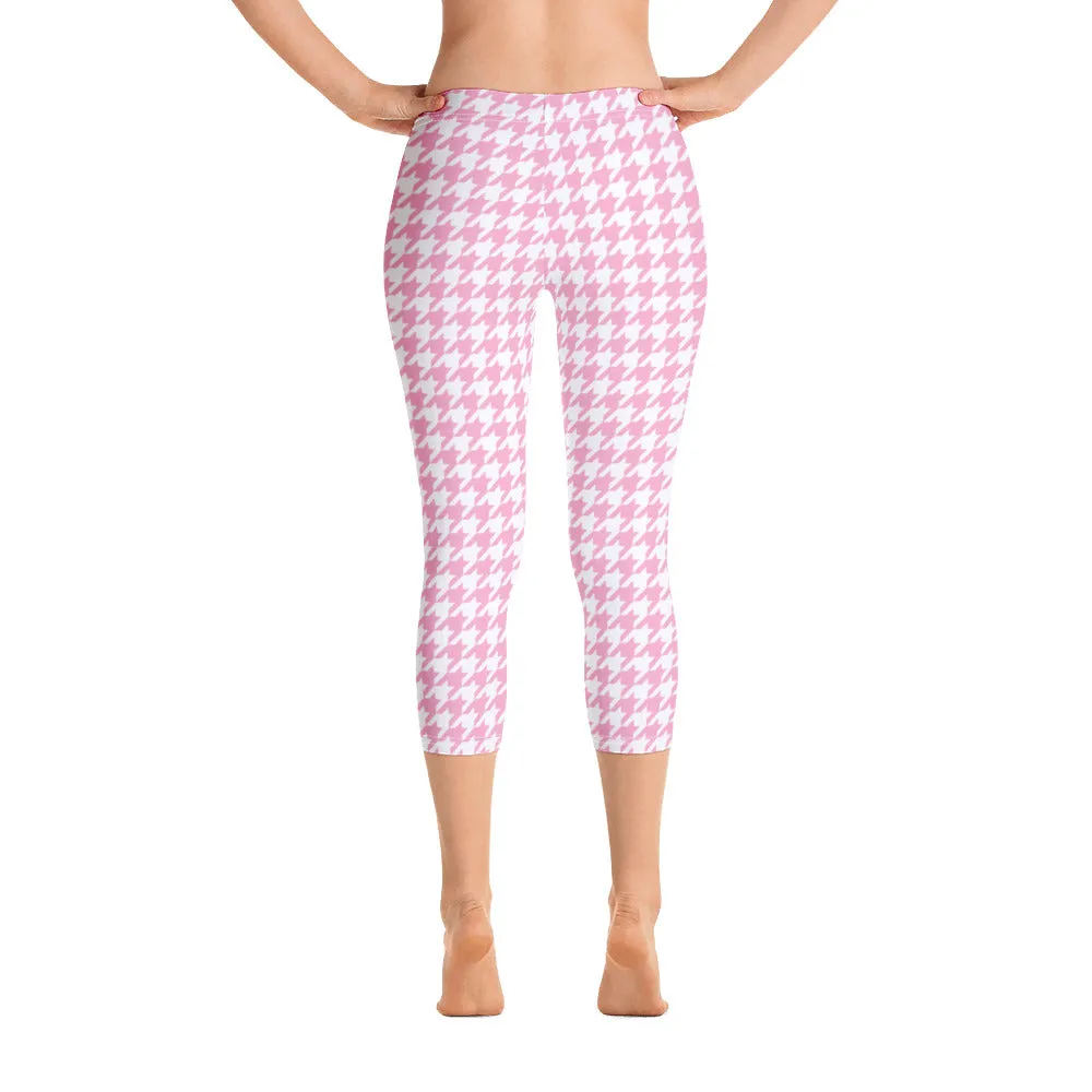 ELEVATED ESSENTIALS, THE PERFECT CAPRI PINK WHITE HOUNDSTOOTH