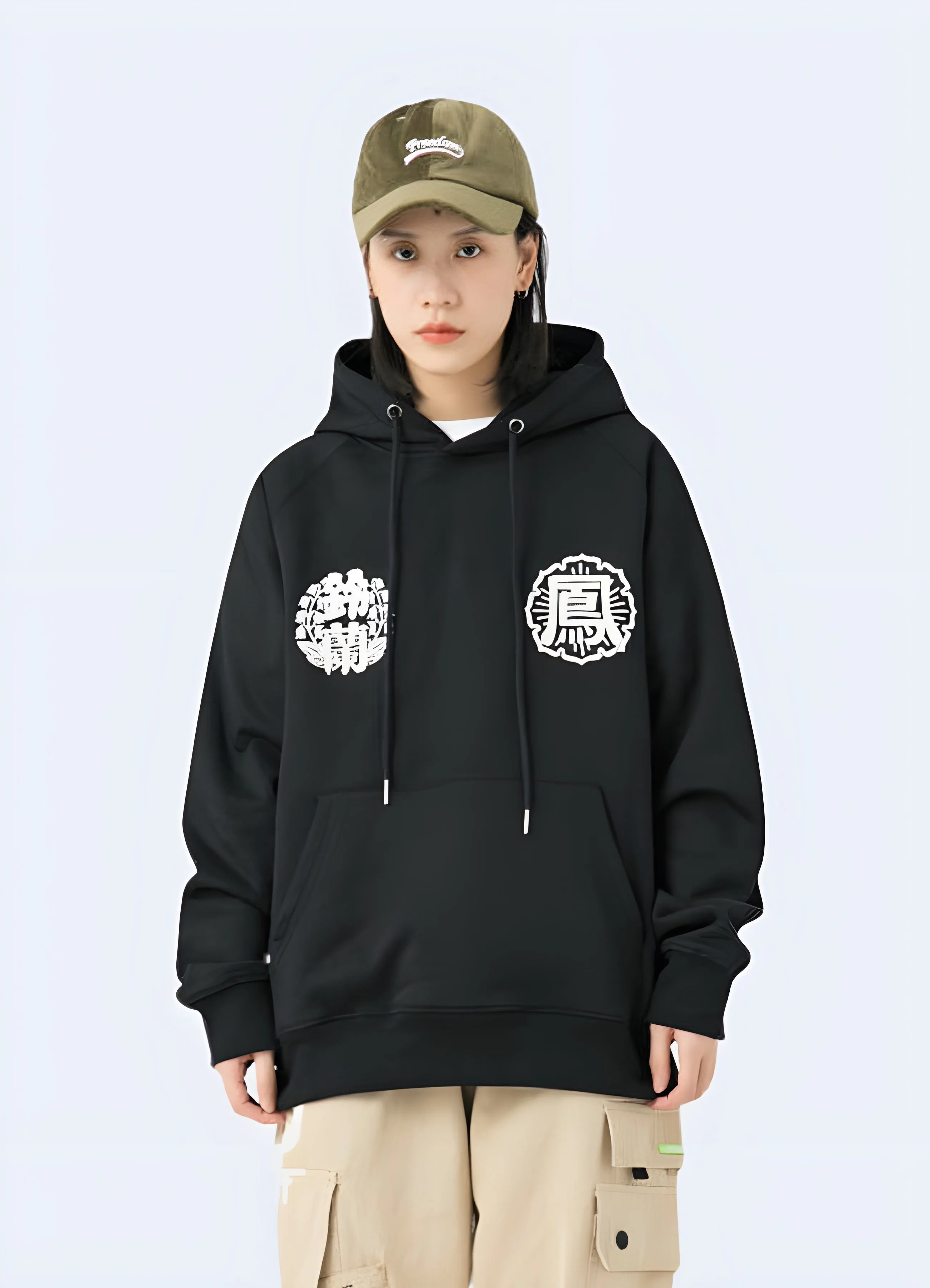 Embroidered Japan Streetwear Hoodie