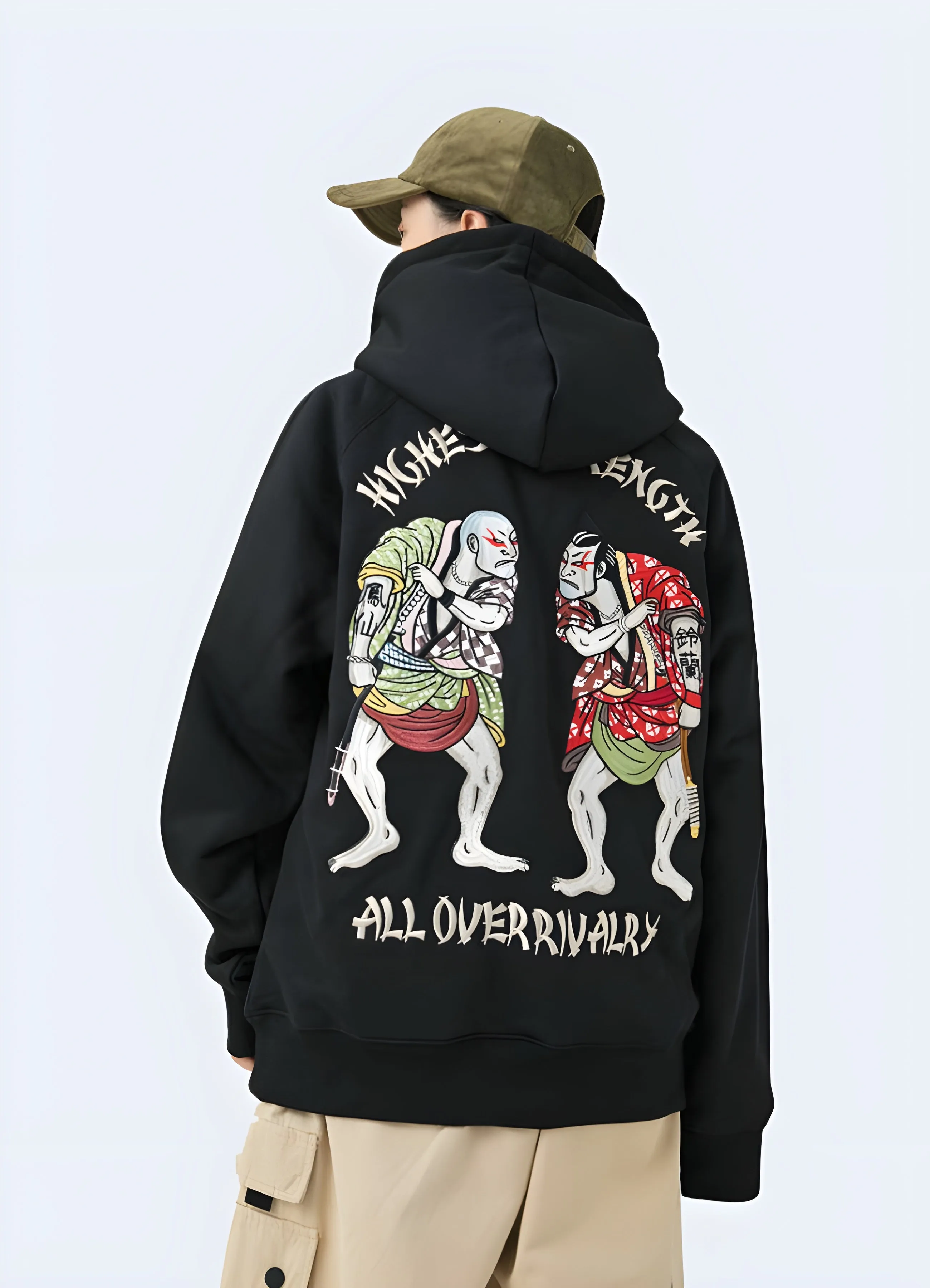 Embroidered Japan Streetwear Hoodie