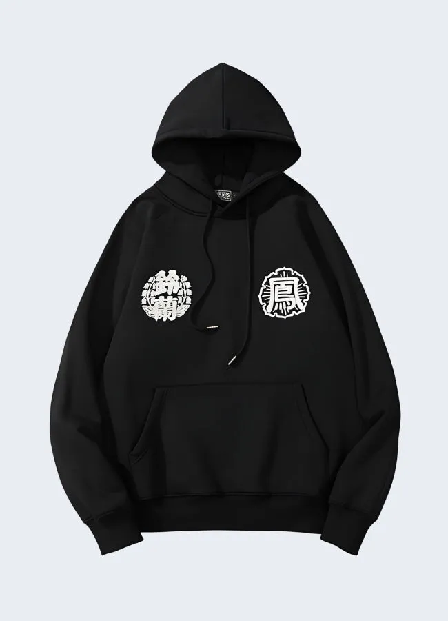 Embroidered Japan Streetwear Hoodie