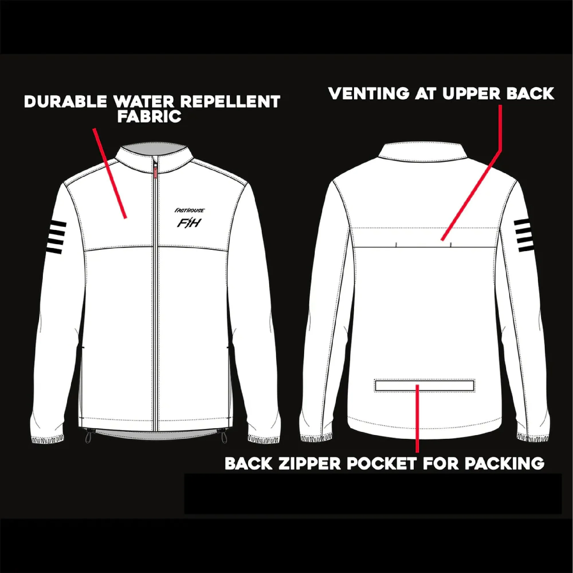 Fasthouse Tracker Packable Windbreaker