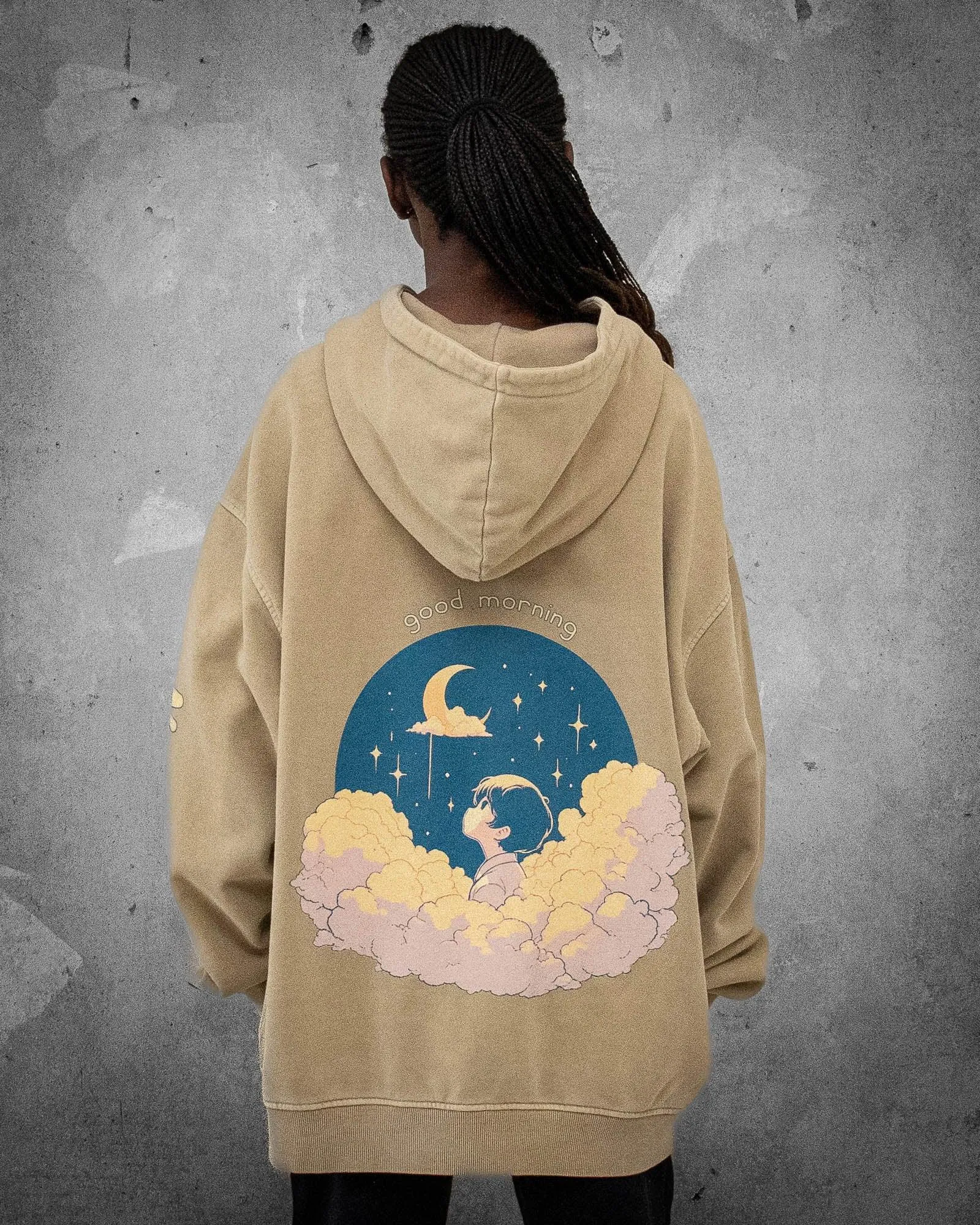 Good Morning | Oversized Retro Women's Hoodie