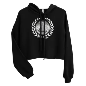 Great Seal White Text Crop Hoodie