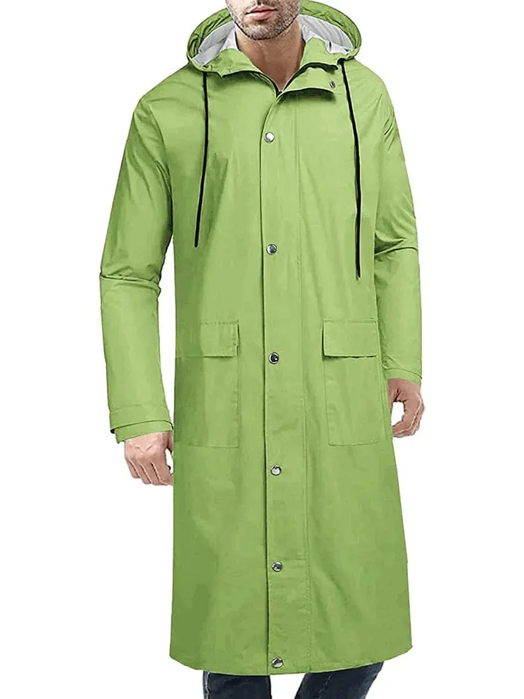 Hooded Waterproof Lightweight Long Raincoat (US Only)