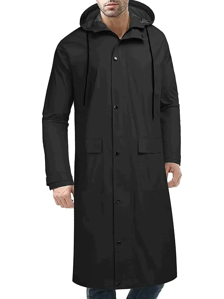 Hooded Waterproof Lightweight Long Raincoat (US Only)