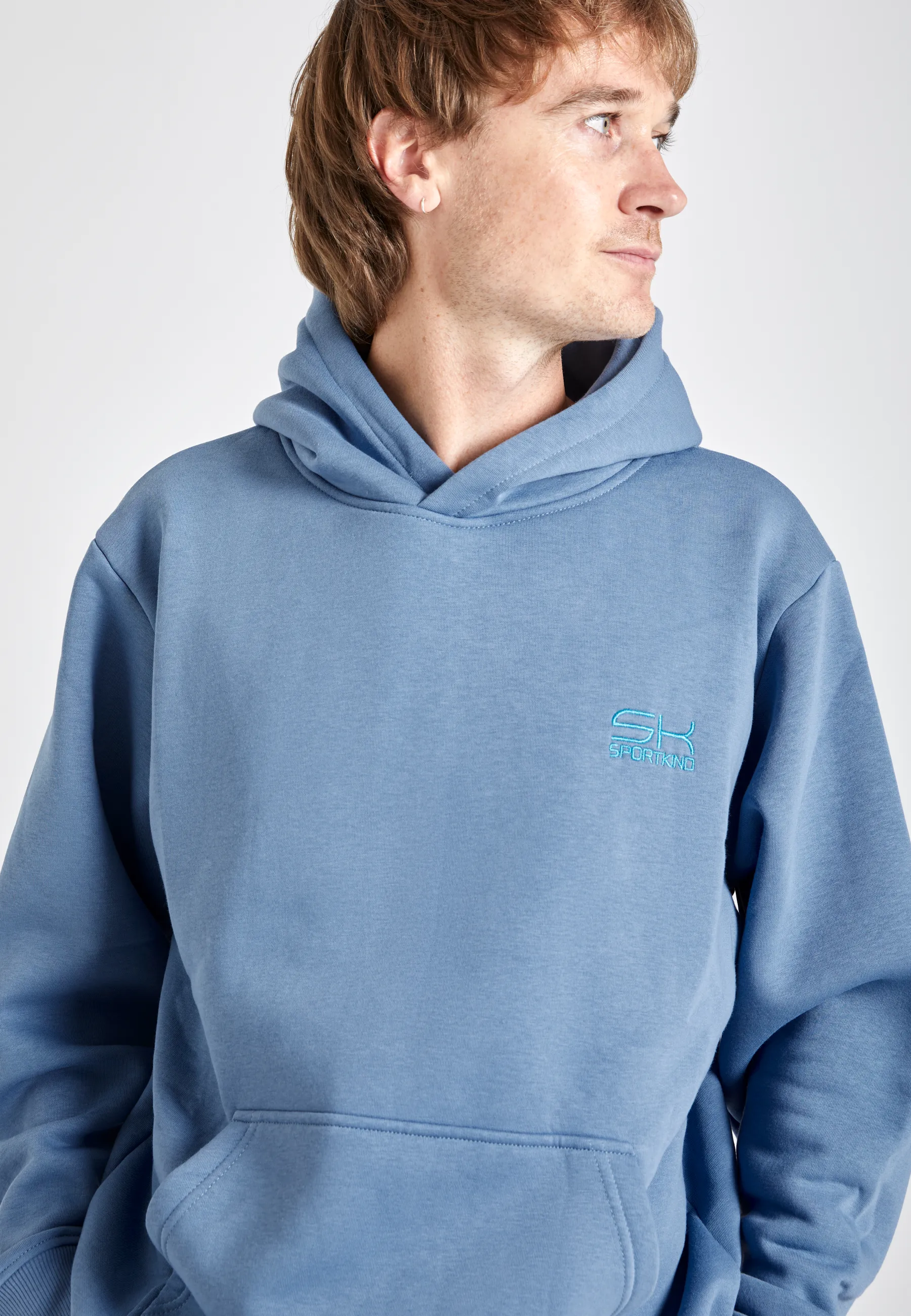 Hoodie unisex Edition 2024, grey blue