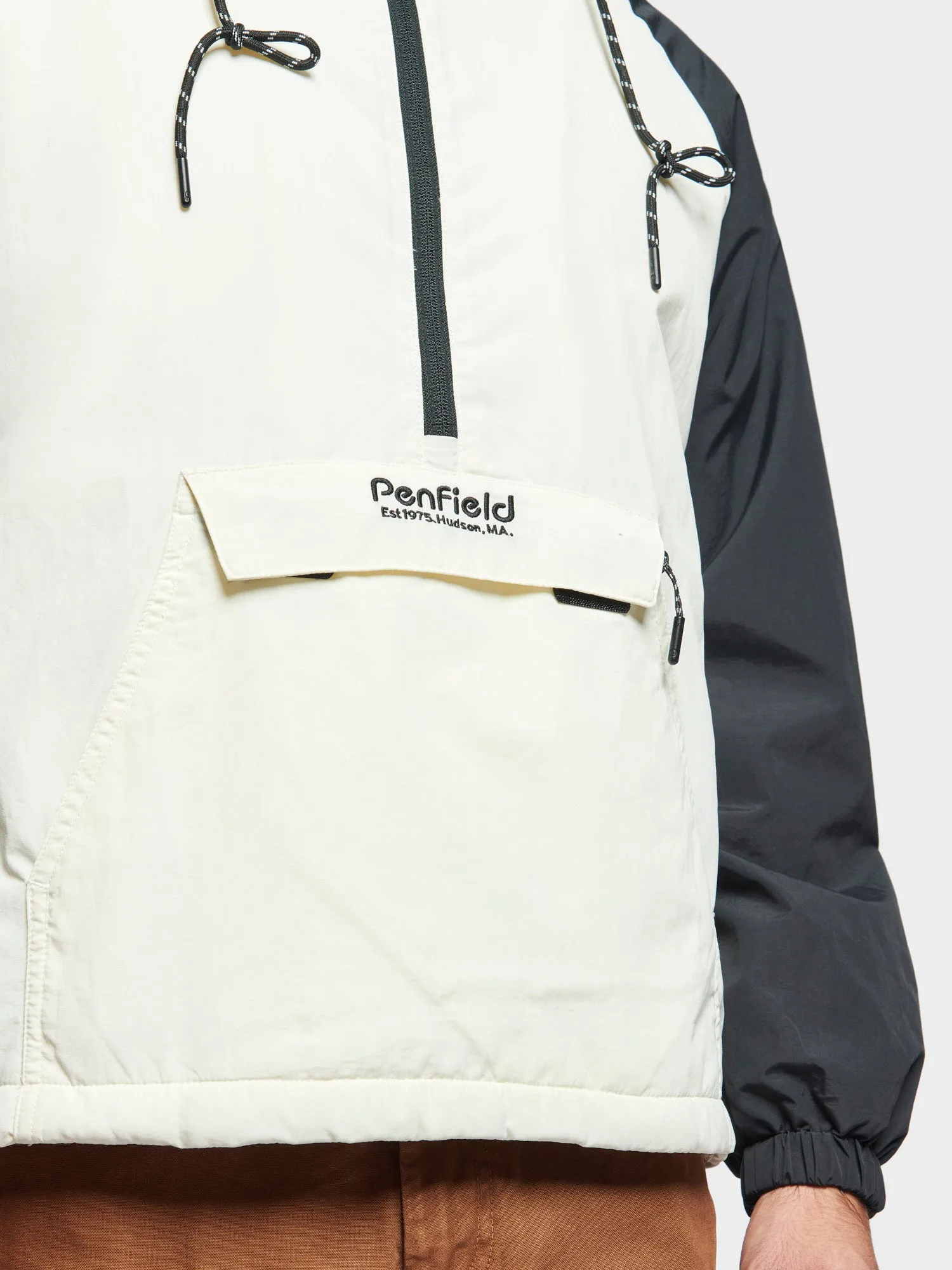 Hudson Script Windbreaker Jacket in Marshmallow