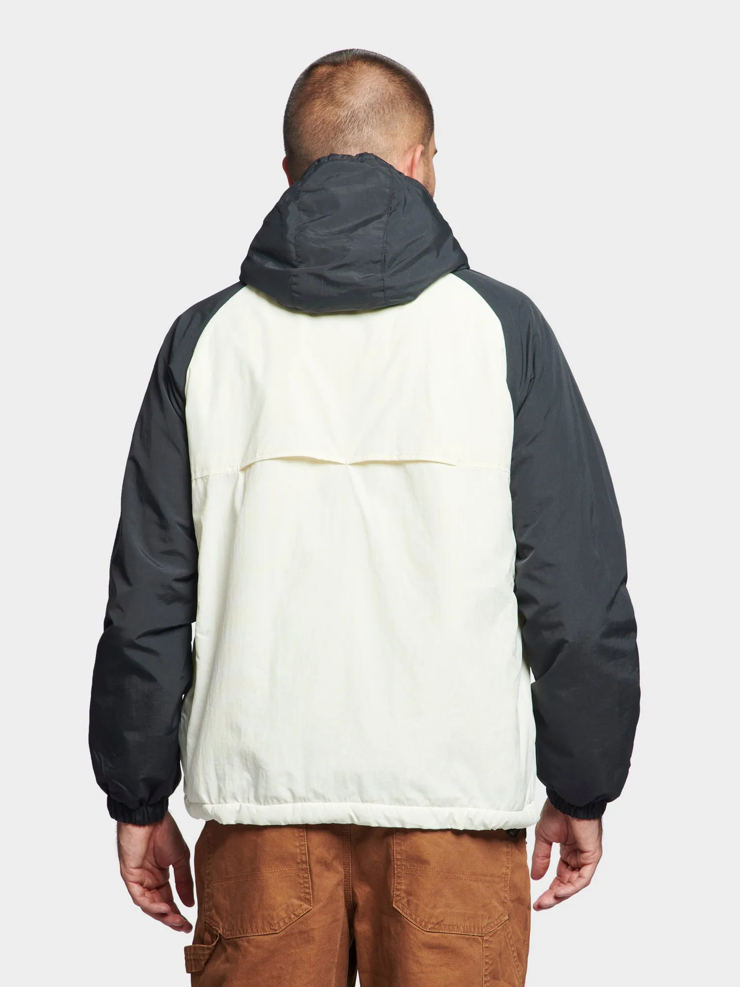 Hudson Script Windbreaker Jacket in Marshmallow