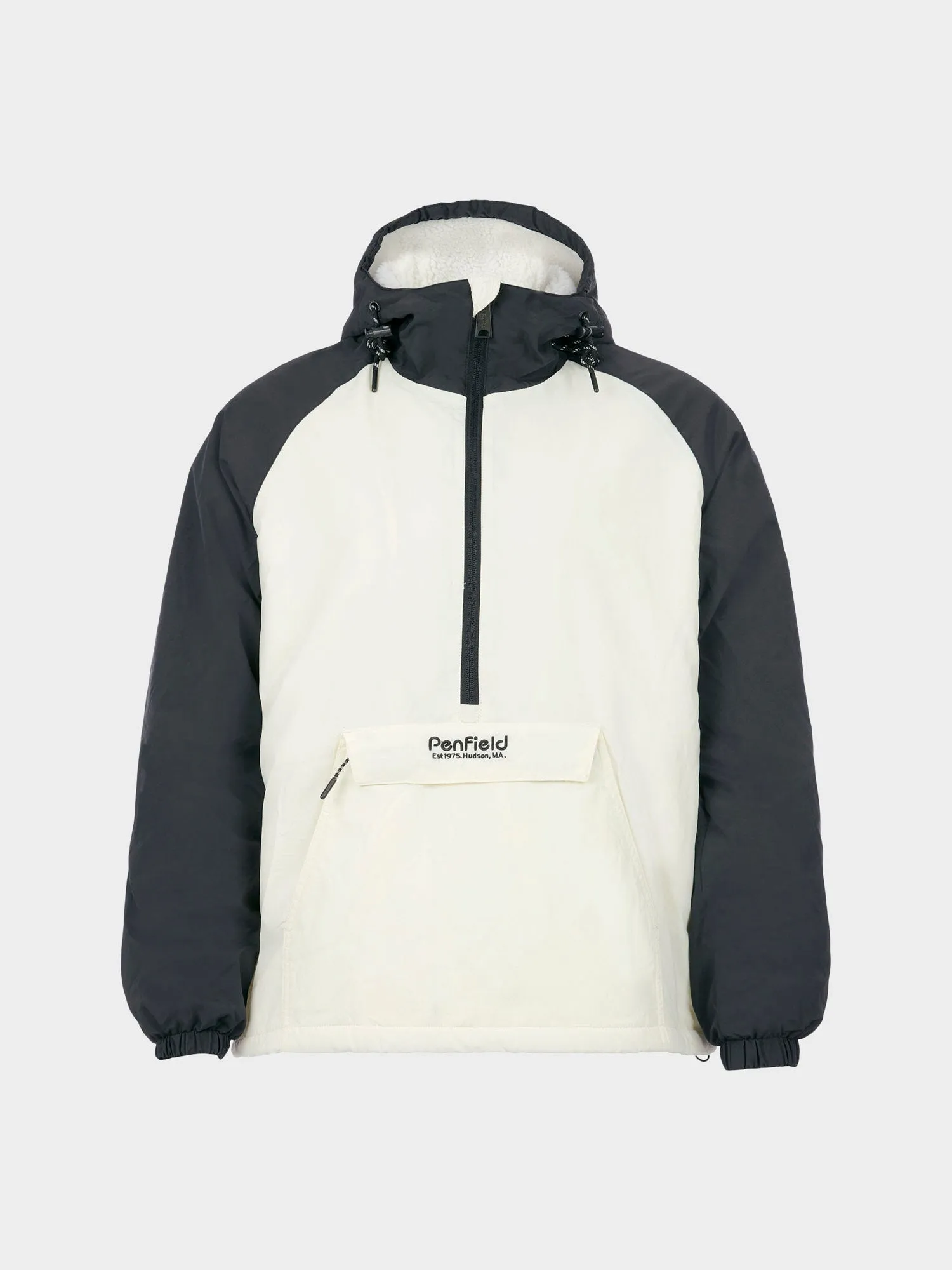 Hudson Script Windbreaker Jacket in Marshmallow