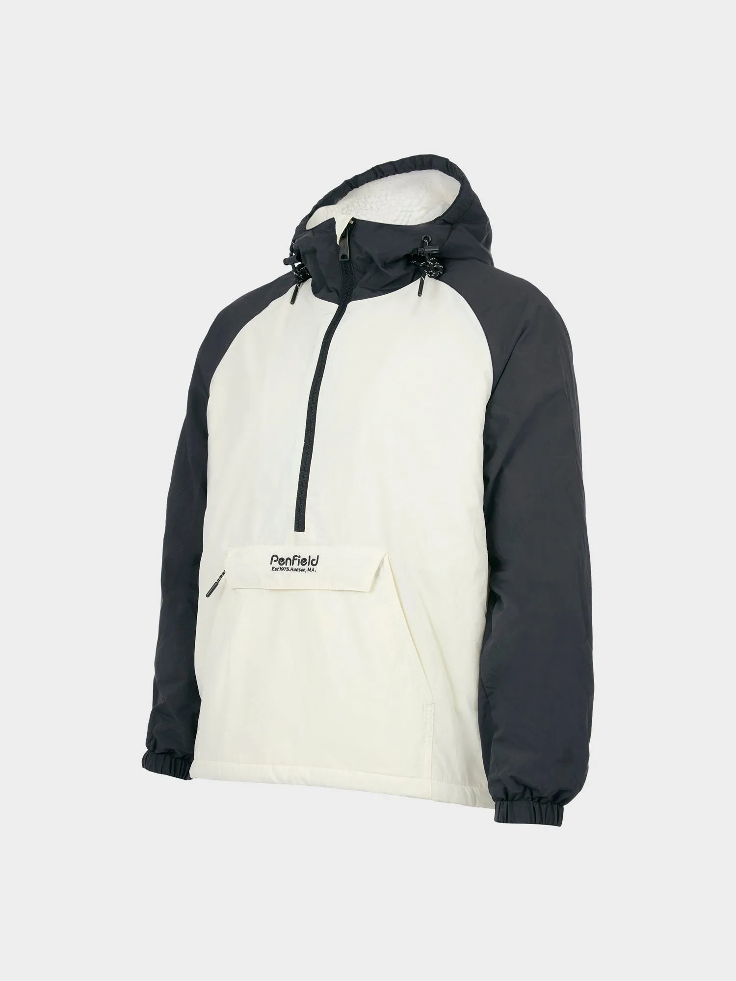 Hudson Script Windbreaker Jacket in Marshmallow