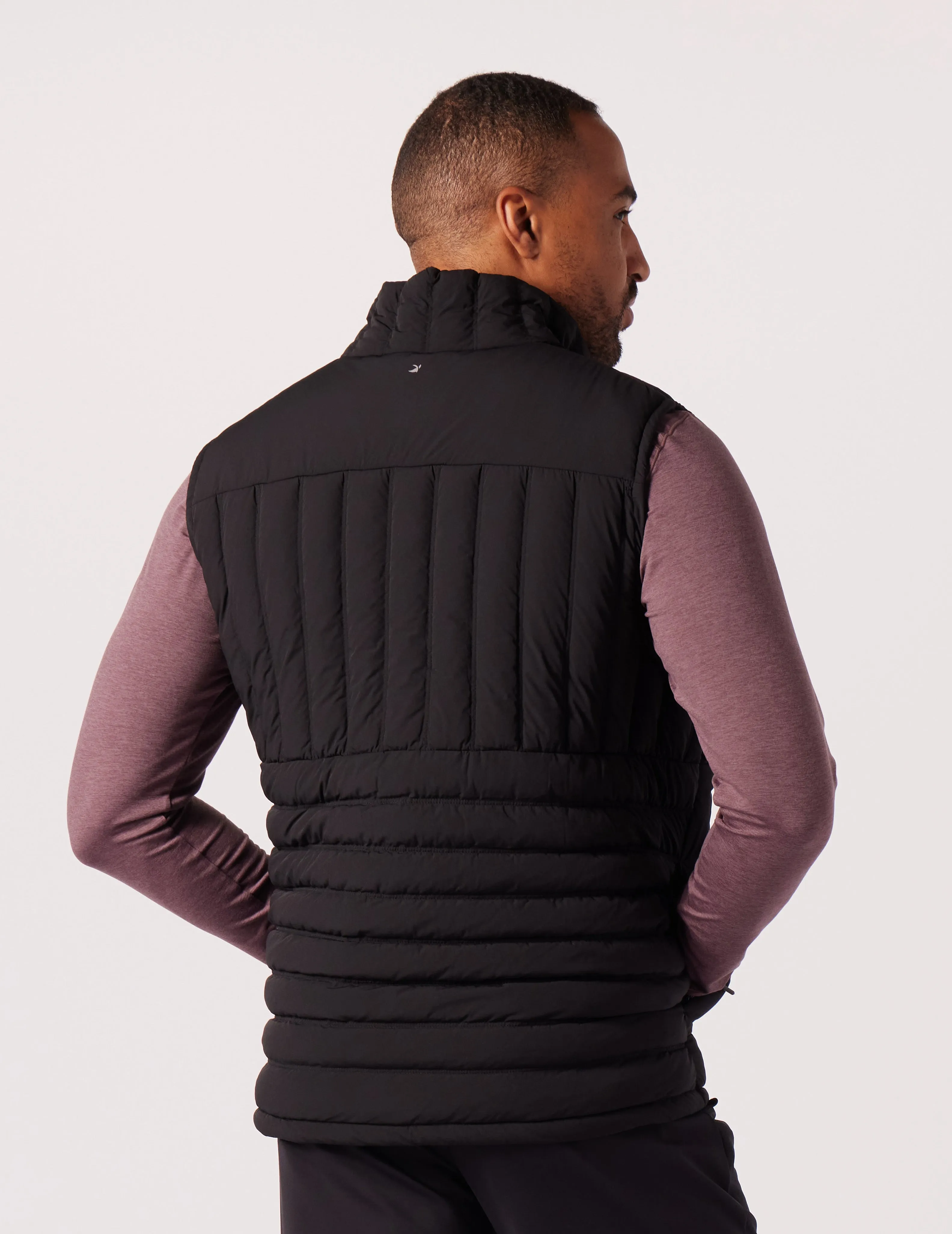 Hybrid Puffer Vest: Black