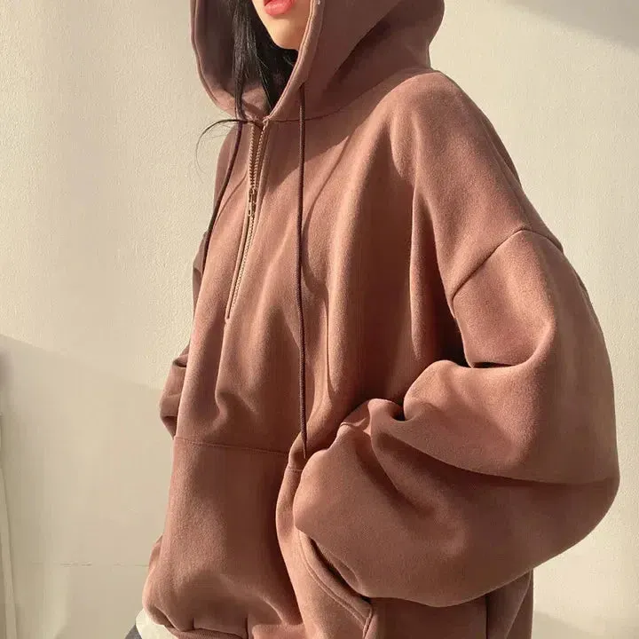 Indie Oversized Zip Up Hoodie