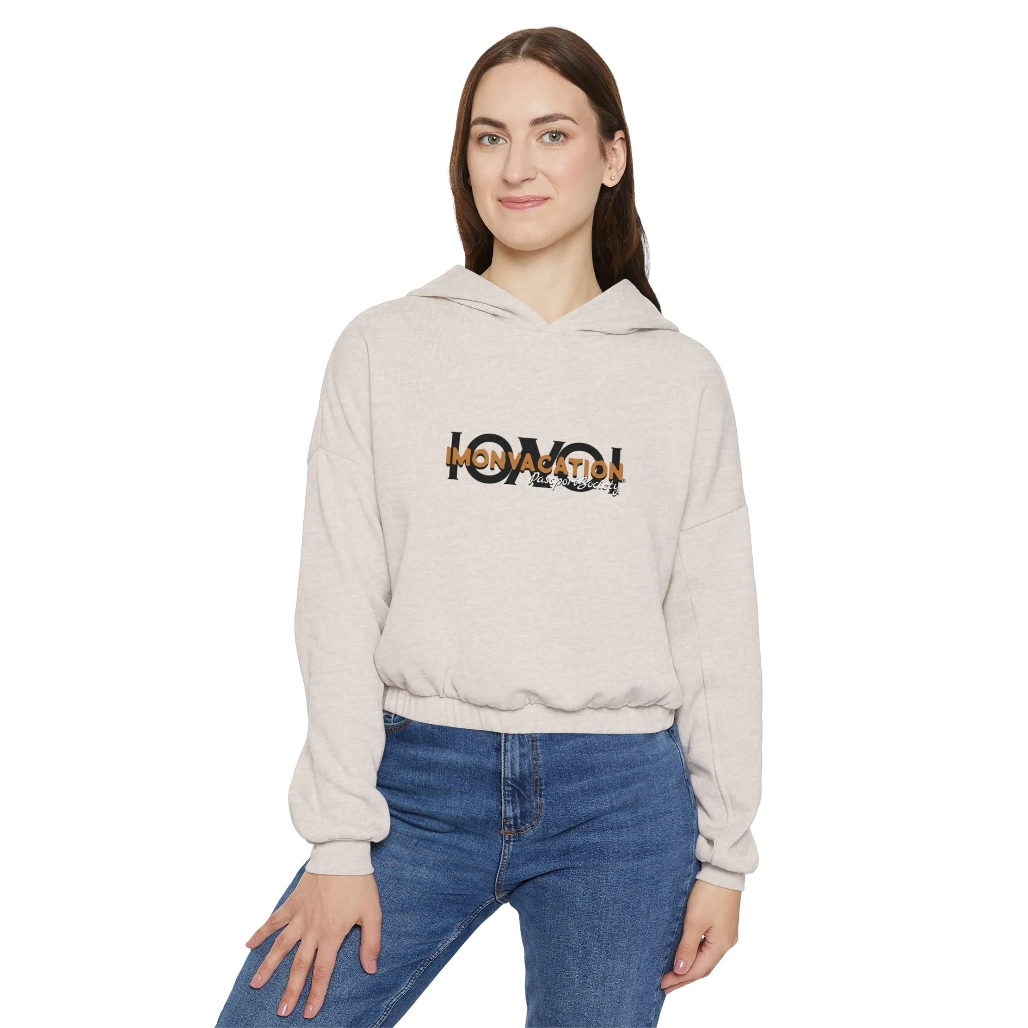 I.O.V-Passport Society Casual Women's Cinched Bottom Hoodie