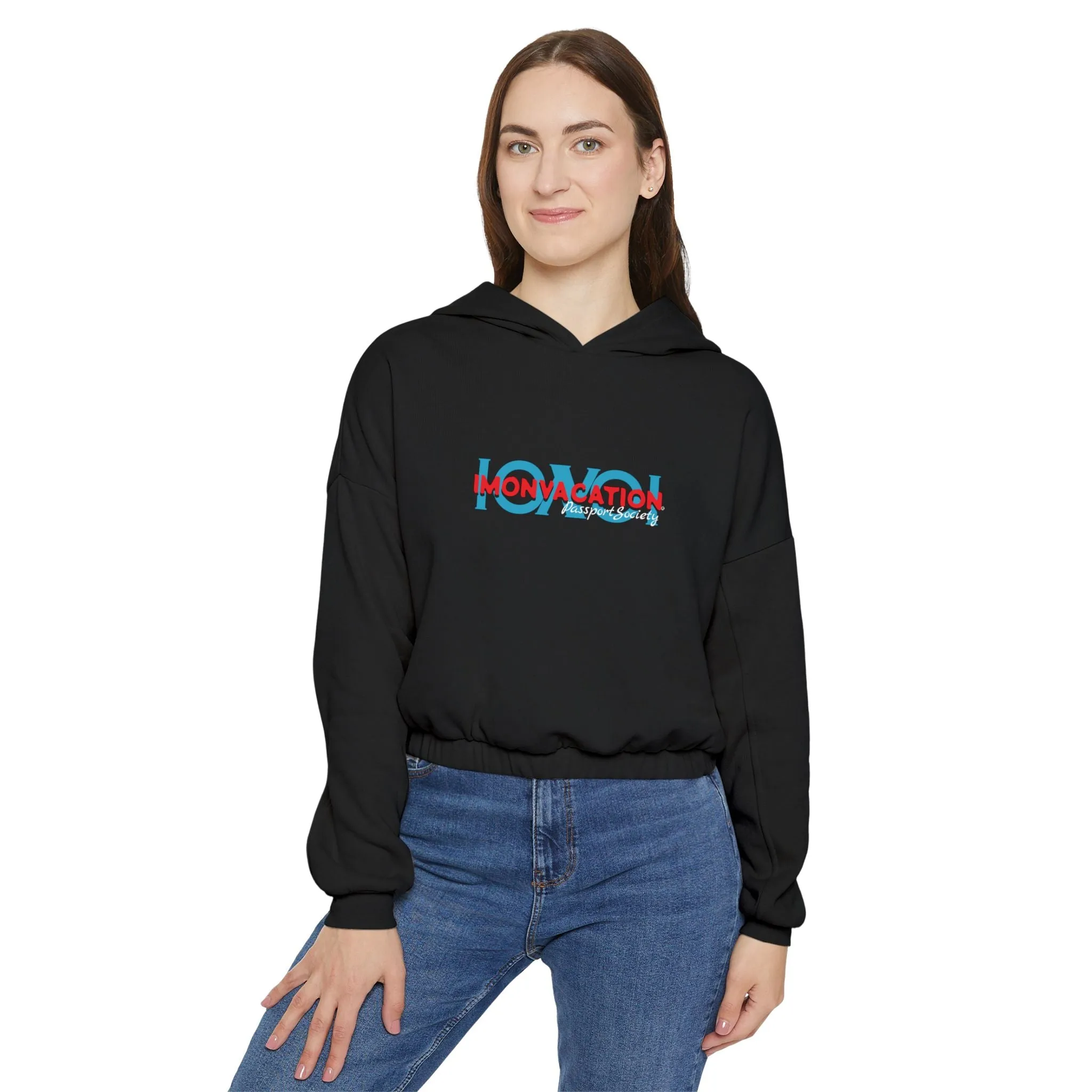 I.O.V-Passport Society Casual Women's Cinched Bottom Hoodie