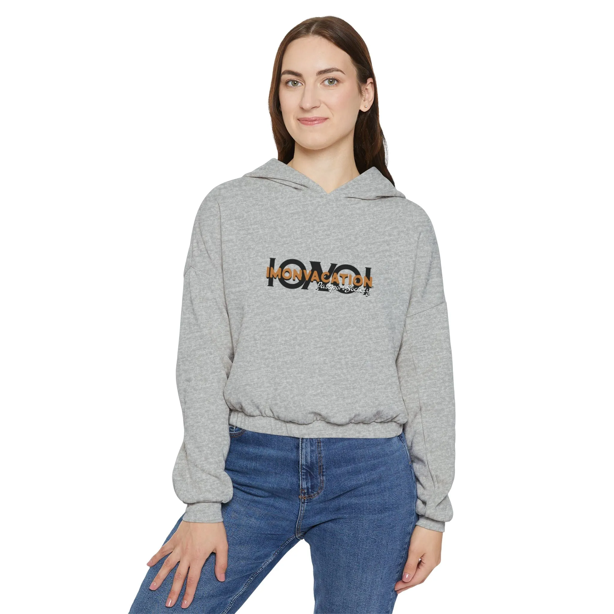 I.O.V-Passport Society Casual Women's Cinched Bottom Hoodie