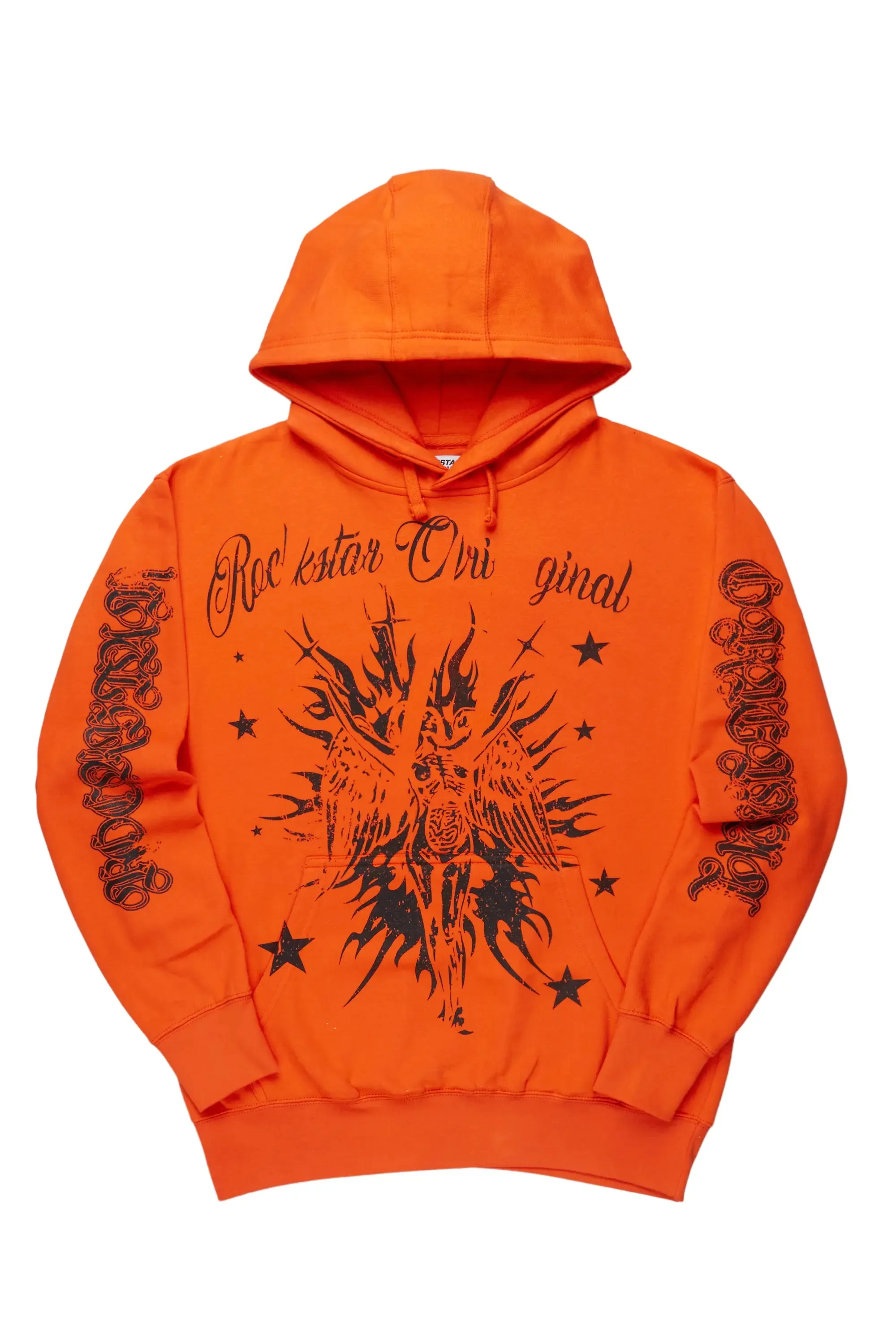 Jamyia Orange Oversized Hoodie