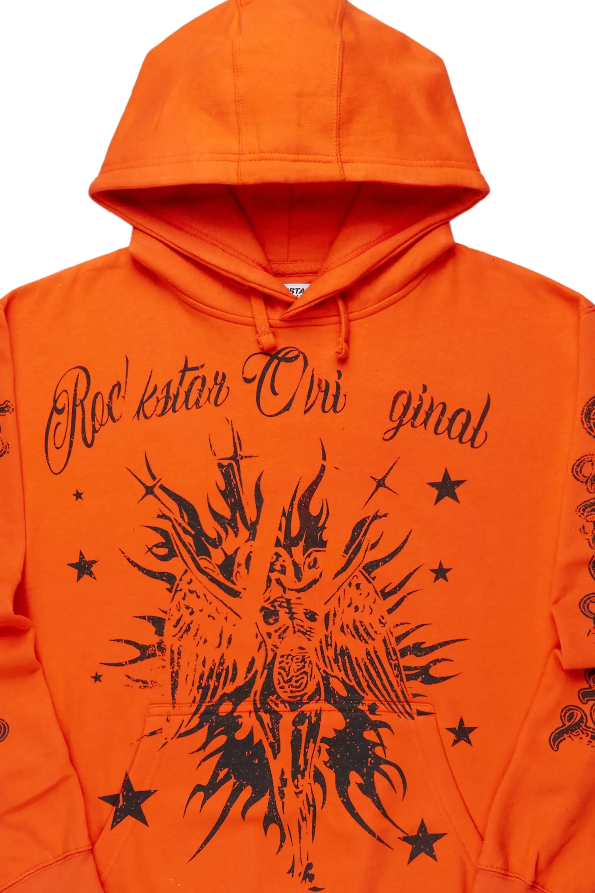 Jamyia Orange Oversized Hoodie