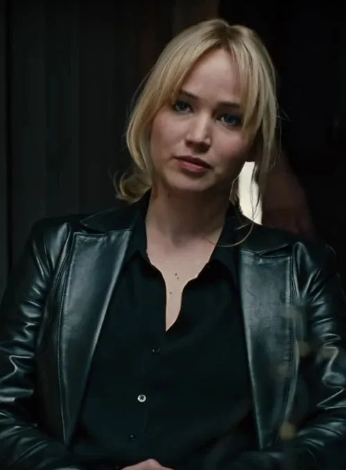 JENNIFER LAWRENCE LEATHER BLAZER FROM THE JOY MOVIEW