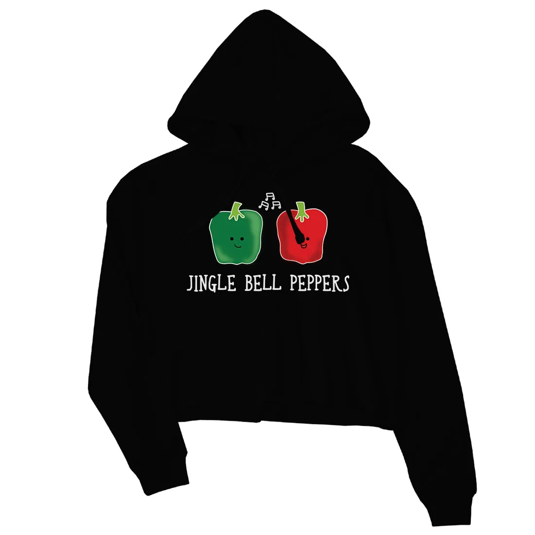 Jingle Bell Peppers Crop Hoodie