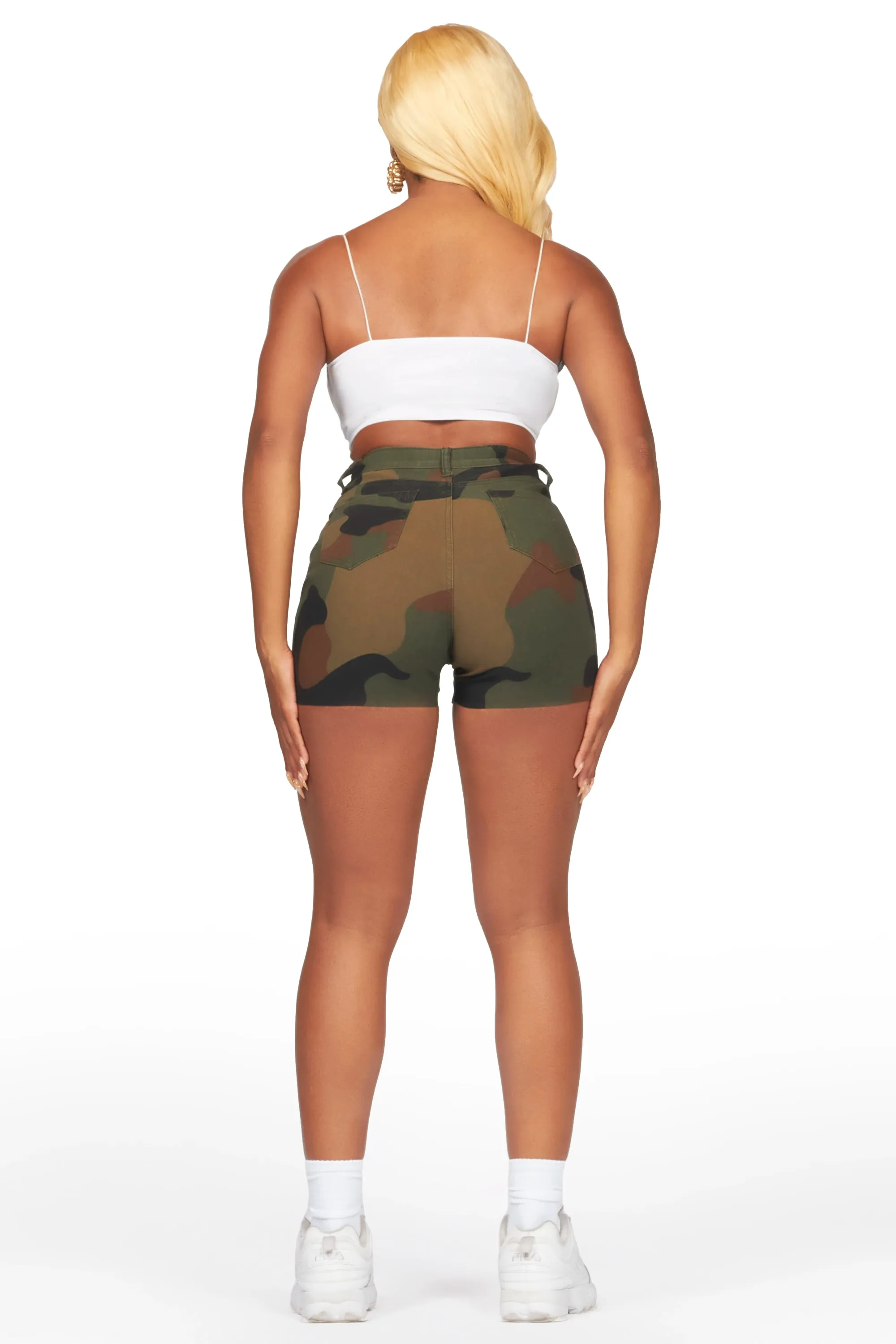 Kaddisha Camo Painted Denim Short