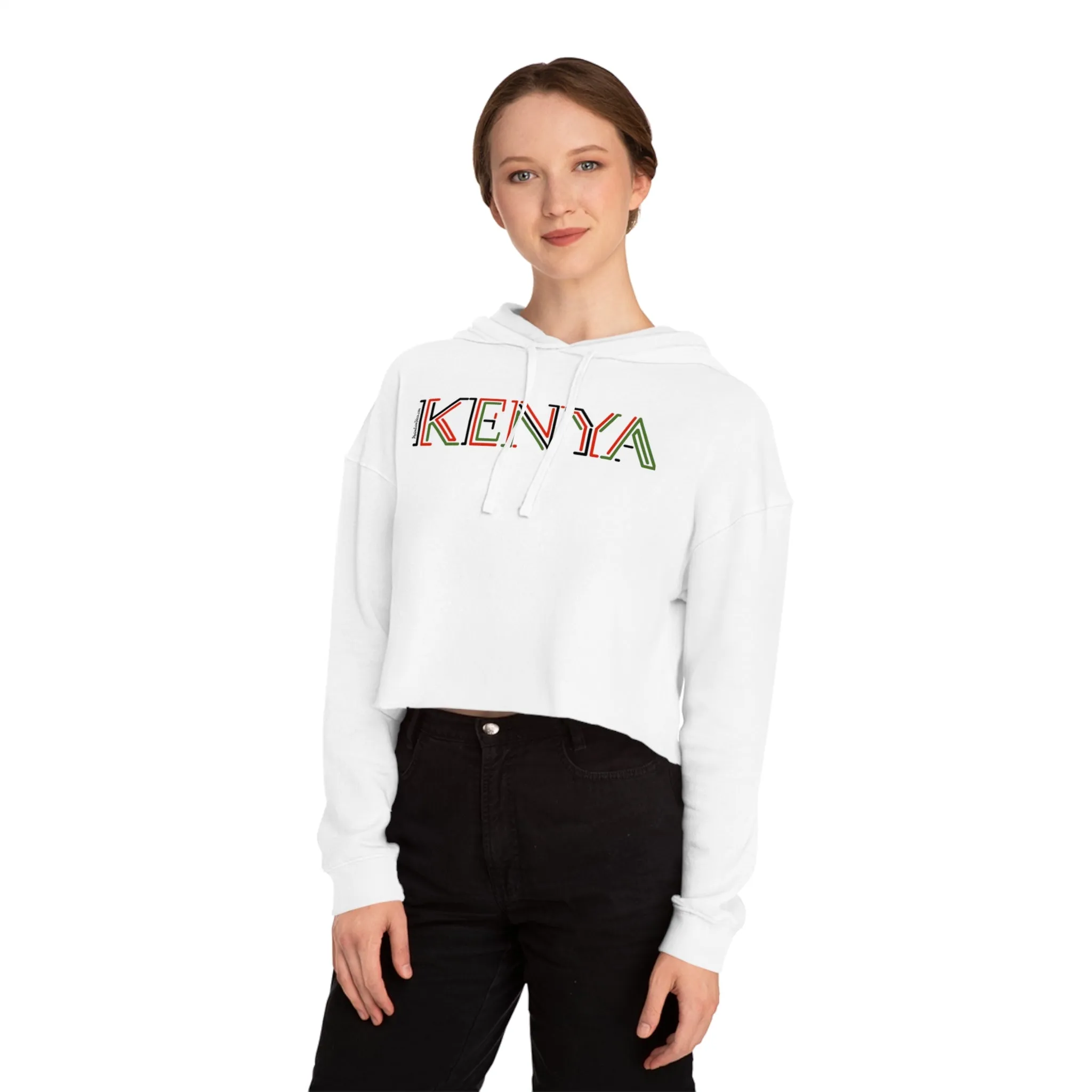 Kenya Women's Cropped Hooded Sweatshirt