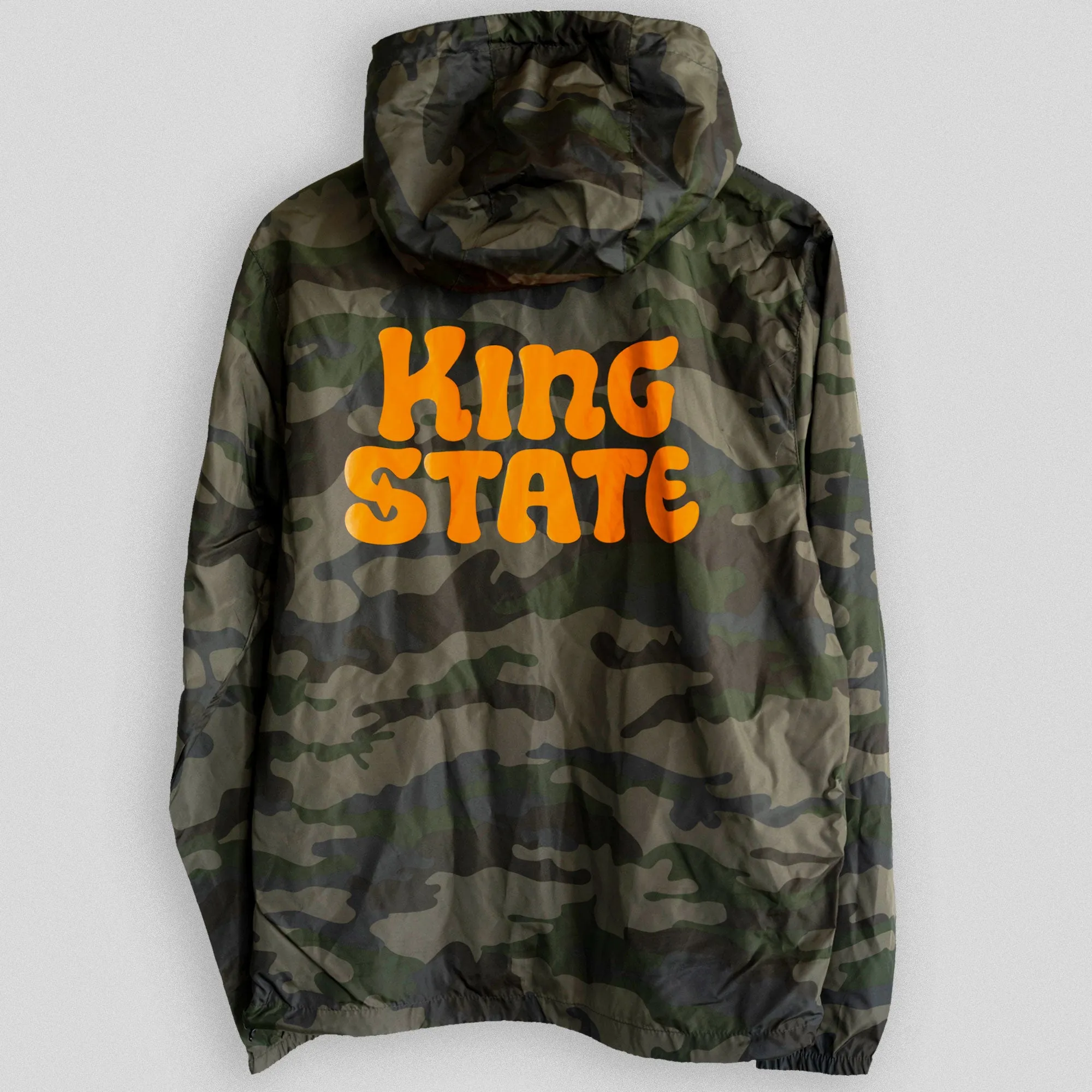 King State Camo Hooded Windbreaker Jacket