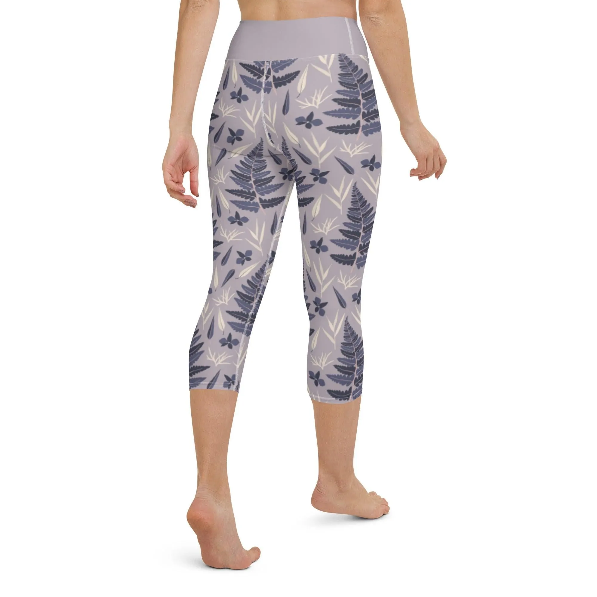 Lilac Fern Women's Capri Yoga Pants