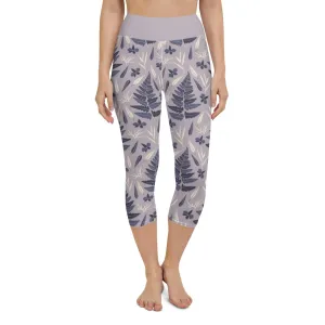 Lilac Fern Women's Capri Yoga Pants