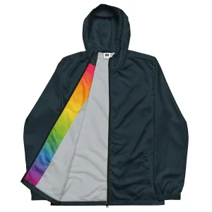 Midnight Blue Windbreaker With Rainbow Pride Inside