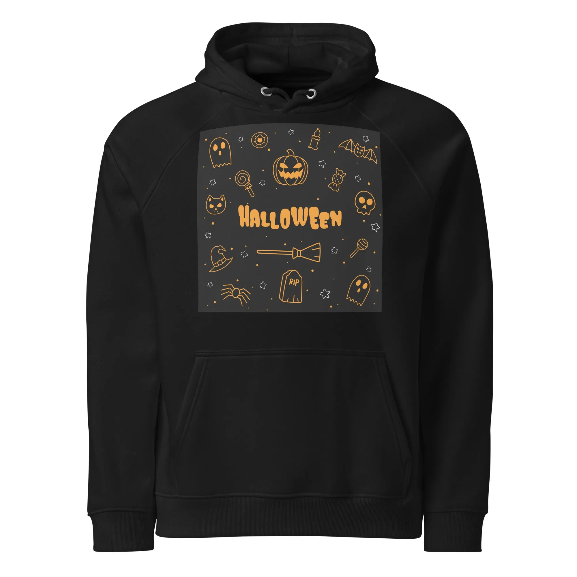 Multiple Halloween Graphic Women Eco Raglan Hoodie