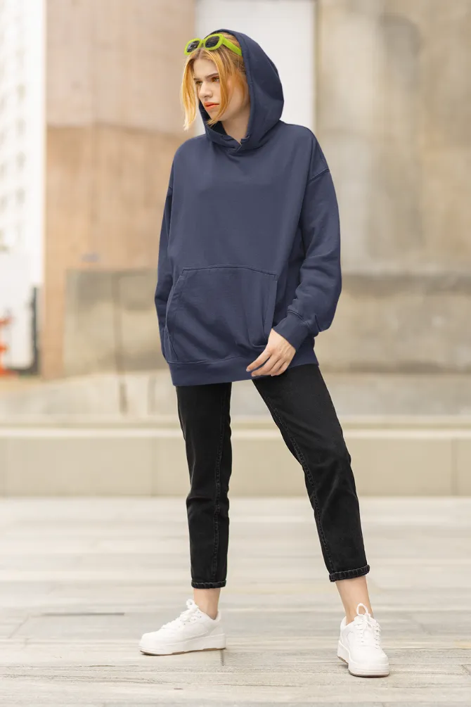 Navy Blue Oversized Hoodie for women