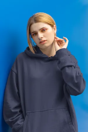 Navy Blue Oversized Hoodie for women