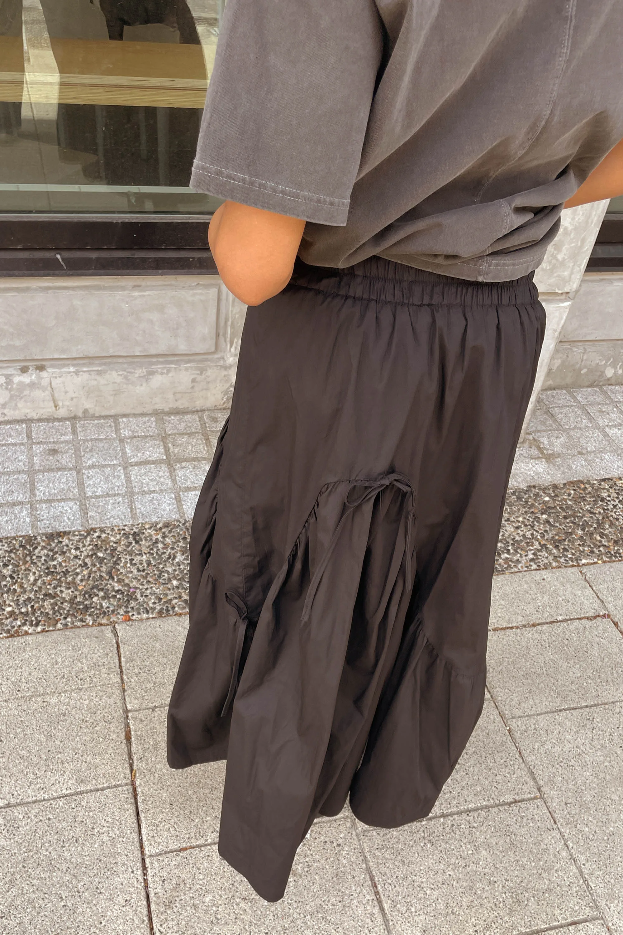 NYLON MAXI SKIRT